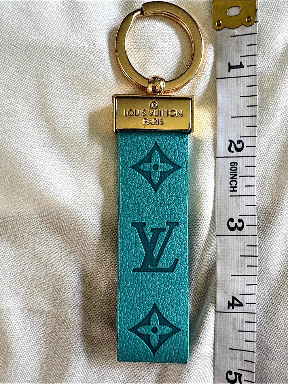 Inspired by Monogram Slim Key Strap Holder Blue